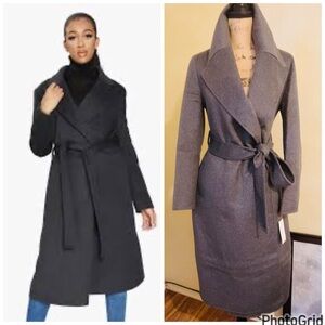 Ralph Lauren Gray Wool Longline Coat